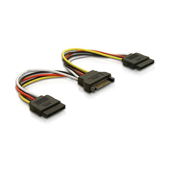 SATA Power Adapter 15pin>2x HDD DeL
