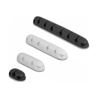 Delock Kabelhalter selbstklebend Kombi Set 4 Stück schwarz / weiß