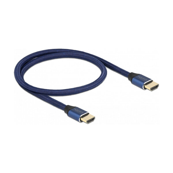 Delock Ultra High Speed HDMI Kabel 48 Gbps 8K 60 Hz blau 0,5 m zertifiziert