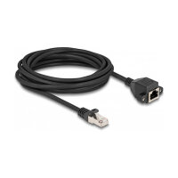 Delock RJ50 Verlängerungskabel Stecker zu Buchse S/FTP 5 m schwarz