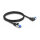 Delock RJ45 Netzwerkkabel Cat.6A S/FTP gerade / links gewinkelt 1 m schwarz