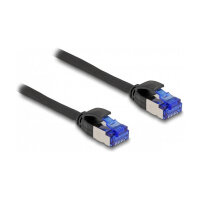 Delock RJ45 Netzwerkkabel Cat.6A S/FTP Slim 0,5 m schwarz