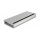 Delock Kabeldurchführung für Tischeinbau mit Bürste 300 x 120 x 28 mm silber