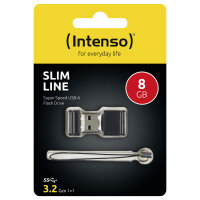 STICK 8GB USB 3.0 Intenso 3532460 Slim Line Black