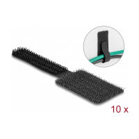 Delock Mini Klett-Kabelhalter L 90 mm x B 24 mm selbstklebend 10 Stück schwarz