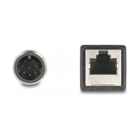 Delock M12 Adapterkabel A-kodiert 8 Pin Stecker zu RJ45 Buchse 50 cm
