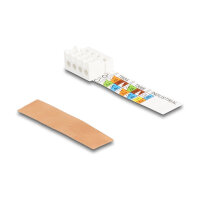 Delock RJ45 Stecker feldkonfektionierbar Cat.6A mit Kabelverschraubung und Staubschutz werkzeugfrei