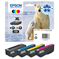 Epson Tinte 3LB 26XL ink cartridge black and tri-colour high capacity 41.3ml 1-pack blister without alarm