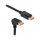 Delock DisplayPort Kabel Stecker gerade zu Stecker 90° unten gewinkelt 8K 60 Hz 1 m