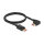 Delock DisplayPort Kabel Stecker gerade zu Stecker 90° rechts gewinkelt 8K 60 Hz 1 m