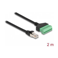 Delock RJ45 Kabel Cat.6 Stecker zu Terminalblock Adapter...