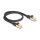 Delock RJ45 Netzwerkkabel mit Geflechtmantel Cat.6A S/FTP Stecker zu Stecker 0,5 m schwarz