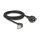Delock Netzwerk Verlängerungskabel S/FTP Stecker RJ45 Stecker 90° gewinkelt zu RJ45 Einbaubuchse Cat.6A 2 m schwarz