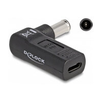 Delock Adapter für Notebook Ladekabel USB Type-C™ Buchse zu Sony 6,0 x 4,3 mm Stecker 90° gewinkelt