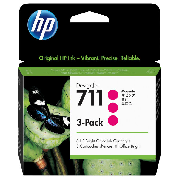 HP 711 Original Tinte magenta Standardkapazitt 3er-Pack