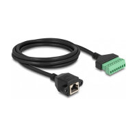 Delock RJ45 Kabel Cat.6 Buchse zu Terminalblock Adapter...