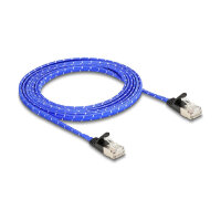 Delock RJ45 Flachband Netzwerkkabel mit Geflechtmantel...