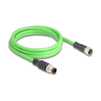 Delock M12 Kabel A-kodiert 8 Pin Stecker zu Buchse PUR...