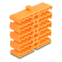 Delock Kabel-Organizer mit 24 Kabeleinführungen orange