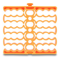 Delock Kabel-Organizer mit 24 Kabeleinführungen orange