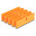 Delock Kabel-Organizer mit 24 Kabeleinführungen orange