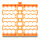 Delock Kabel-Organizer mit 24 Kabeleinführungen orange