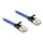 Delock RJ45 Flachband Netzwerkkabel mit Geflechtmantel Cat.6A U/FTP 5 m blau