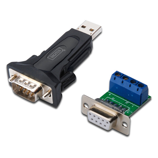 DIGITUS Adapter USB2.0 -> Seriell RS485 St/St + 0.8m Kab.