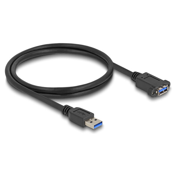 Delock USB 5 Gbps Kabel USB Typ-A Stecker zu USB Typ-A Buchse zum Einbau 1 m schwarz