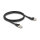 Delock RJ45 Netzwerkkabel Cat.6A S/FTP Stecker 45° nach links gewinkelt zu Stecker gerade 1 m schwarz
