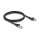 Delock RJ45 Netzwerkkabel Cat.8.1 S/FTP Stecker 45° nach links gewinkelt zu Stecker gerade bis 40 Gbps 1 m schwarz