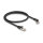 Delock RJ45 Netzwerkkabel Cat.8.1 S/FTP Stecker 45° nach rechts gewinkelt zu Stecker gerade bis 40 Gbps 0,5 m schwarz