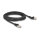 Delock RJ45 Netzwerkkabel Cat.6A S/FTP Stecker 45° nach links gewinkelt zu Stecker gerade 3 m schwarz
