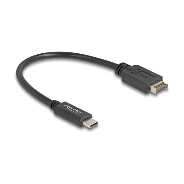 Delock USB 10 Gbps Kabel USB Typ-E Key A 20 Pin Stecker zu USB Type-C™ Stecker 25 cm