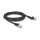 Delock RJ45 Netzwerkkabel Cat.6A S/FTP Stecker 45° nach links gewinkelt zu Stecker gerade 2 m schwarz