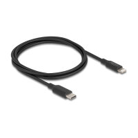 Delock Slim Daten- und Ladekabel USB Type-C™ zu Lightning™ für iPhone™, iPad™, iPod™ schwarz 1 m MFi