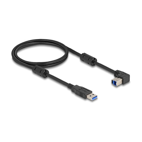 Delock USB 5 Gbps Kabel Typ-A Stecker zu Typ-B Stecker 90° oben gewinkelt 1 m