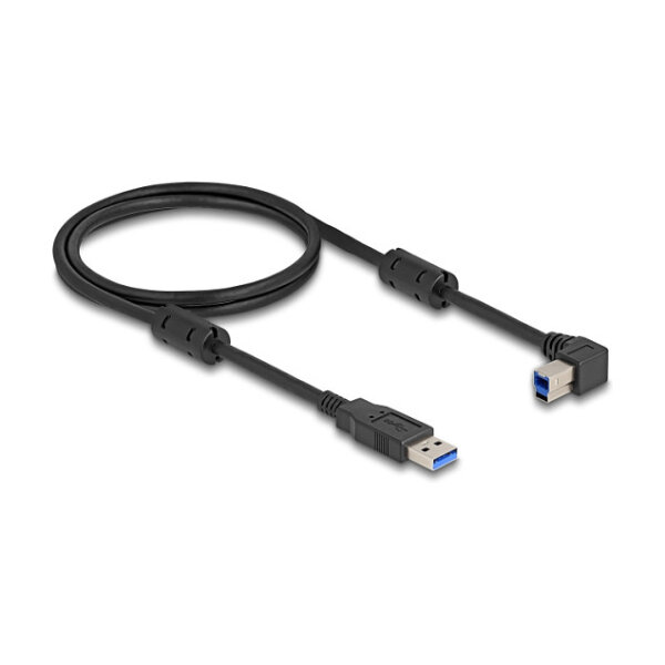 Delock USB 5 Gbps Kabel Typ-A Stecker zu Typ-B Stecker 90° links gewinkelt 1 m