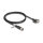 Delock M12 Kabel X-kodiert 8 Pin Buchse zu RJ45 Stecker mit Schrauben Cat.6A S/FTP 1 m schwarz