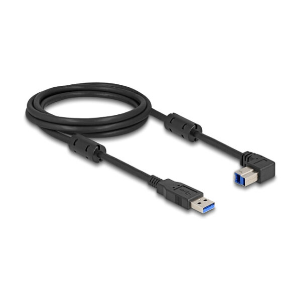 Delock USB 5 Gbps Kabel Typ-A Stecker zu Typ-B Stecker 90° unten gewinkelt 2 m