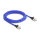 Delock RJ45 Netzwerkkabel mit Geflechtmantel Cat.6A U/FTP Slim 3 m blau