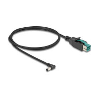 Delock PoweredUSB Kabel Stecker 12 V zu DC 5,5 x 2,5 mm Stecker gewinkelt 1 m