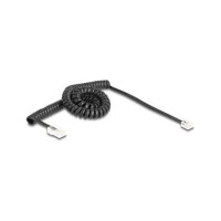 Delock Telefonkabel / Spiralkabel RJ11 Stecker zu RJ45...