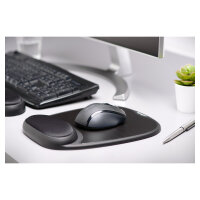 Mauspad Kensington mit Handgelenkpolsterkissen Black