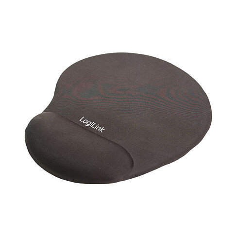 LogiLink Mauspad mit Silikongel Handballenauflage Schwarz