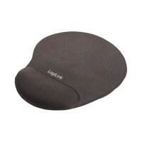 LogiLink Mauspad mit Silikongel Handballenauflage Schwarz