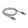 Delock M12 Kabel L-kodiert 5 Pin Stecker zu Buchse PUR schleppkettentauglich 1 m grau