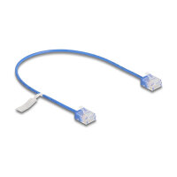 Delock RJ45 Netzwerkkabel Cat.6 UTP Ultra Slim 0,3 m blau...