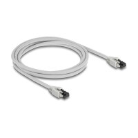 Delock RJ45 Netzwerkkabel Cat.8.1 S/FTP 2 m bis 40 Gbps grau