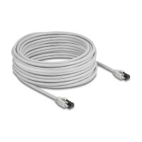 Delock RJ45 Netzwerkkabel Cat.8.1 S/FTP 15 m bis 40 Gbps grau